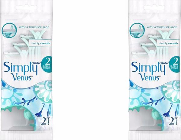 Gillette Venüs Simply 2 Kadın Tıraş Bıçağı 2'li-2 Paket - Image 1