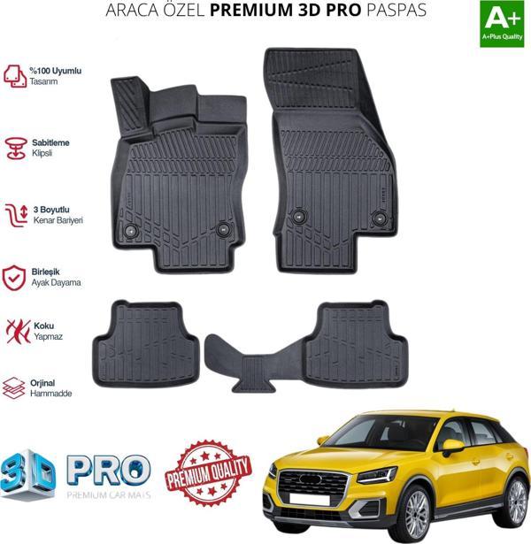 AUDİ Q2 ARACA ÖZEL 3D PASPAS 2017 2018 2019 2020 2021 2022 2023 - Image 1