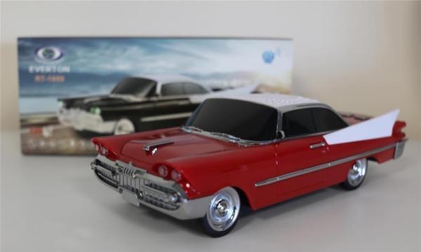 EVERTON RT-1954 Kırmızı Arabalı Bluetooth Fm-Usb-Tf-Aux Şarjlı Nostaljik Radyo - Image 1