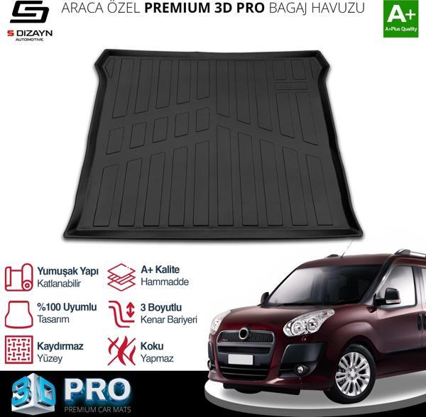 S-Dizayn Fiat Doblo Geniş Aile 3D Pro Bagaj Havuzu 2010-2022 A+ Kalite - Image 1