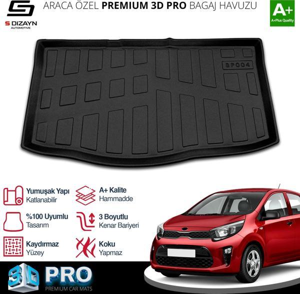S-Dizayn Kia Picanto 3D Pro Bagaj Havuzu 2017 Üzeri A+ Kalite - Image 1