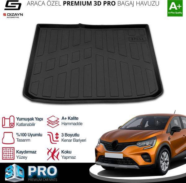 S-Dizayn Renault Captur 3D Pro Bagaj Havuzu 2019 Üzeri A+ Kalite - Image 1