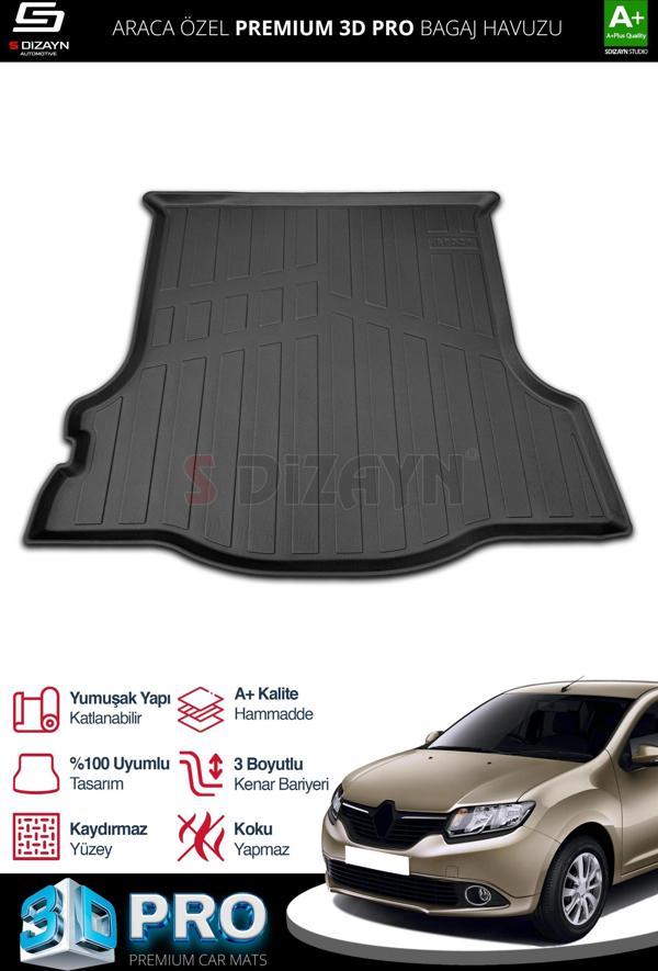 S-Dizayn Renault Symbol 3D Pro Bagaj Havuzu 2013 Üzeri A+ Kalite - Image 1