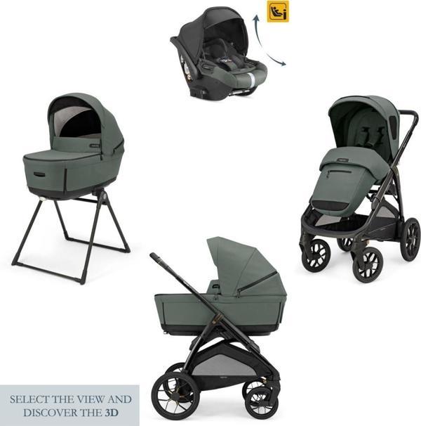 Inglesina Aptica XT Glam Bebek Arabası ve Darwin Recline Ana Kucaklı, Portbebeli, Stantlı 4'lü Sistem - Image 1