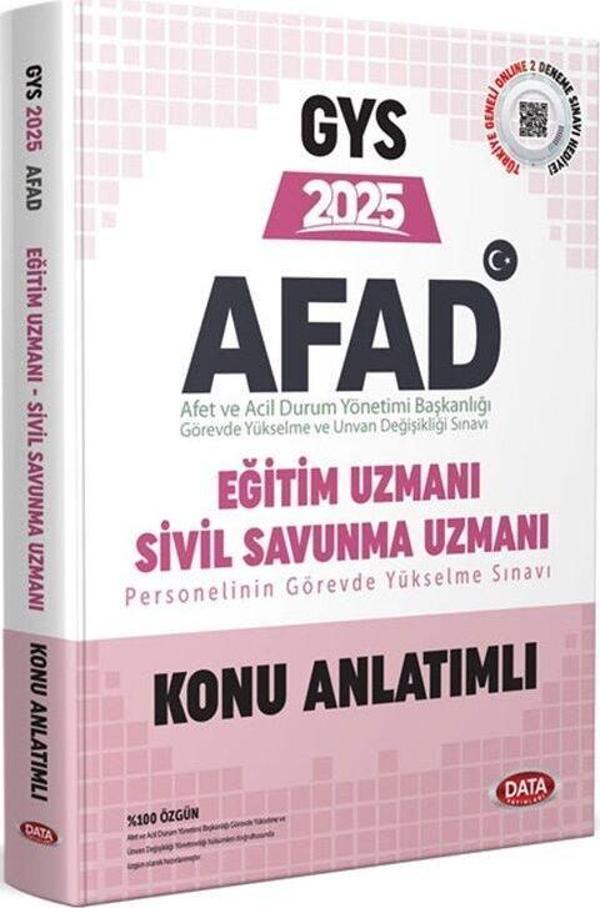 Data Yayınları 2025 GYS AFAD Eğitim Uzmanı Sivil Savunma Uzmanı Konu Anlatımlı - Data Yayınları - Image 1