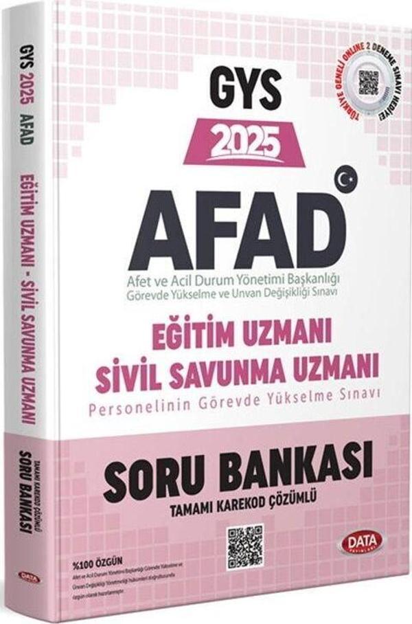 Data Yayınları 2025 GYS AFAD Eğitim Uzmanı Sivil Savunma Uzmanı Soru Bankası - Data Yayınları - Image 1