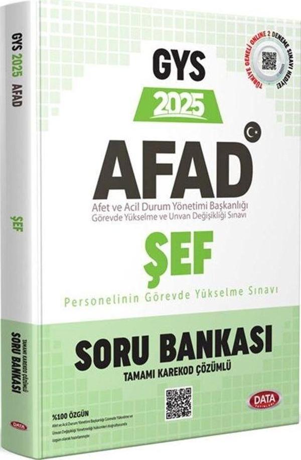 Data Yayınları 2025 GYS AFAD Şef Soru Bankası - Data Yayınları - Image 1