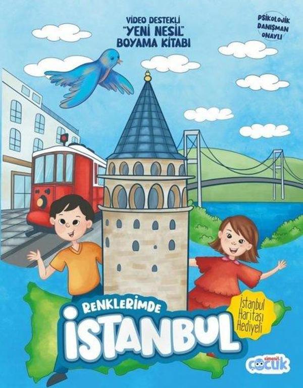 Renklerimde İstanbul - Video Destekli Yeni Nesil Boyama Kitabı - Simenit Çocuk - Image 1