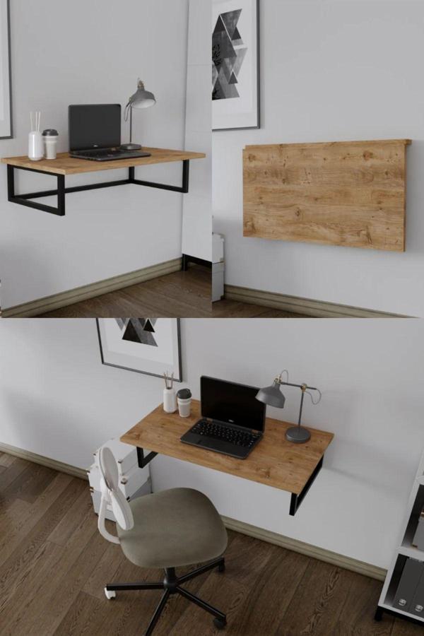 Yüceer Home Duvara Monte Katlanabilir Pratik Çalışma Masası Bilgisayar Masası Çizim Masası - Image 1