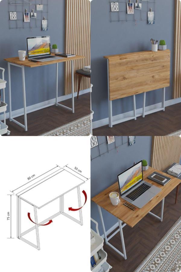 Yüceer Home Premium Katlanır Çalışma Masası Katlanabilir Pratik Çalışma Masası Bilgisayar Masası Çizim Masası - Image 1