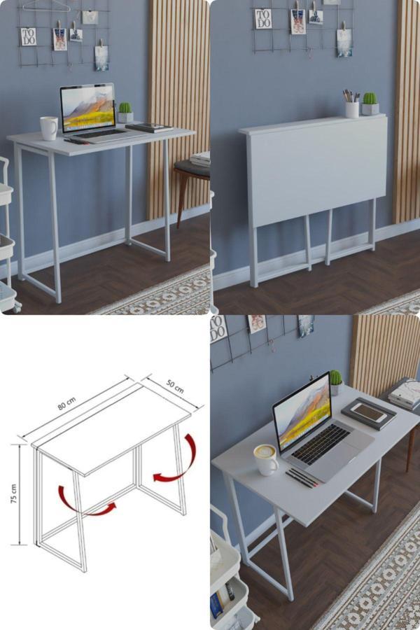 Yüceer Home Premium Katlanır Çalışma Masası Katlanabilir Pratik Çalışma Masası Bilgisayar Masası Çizim Masası - Image 1