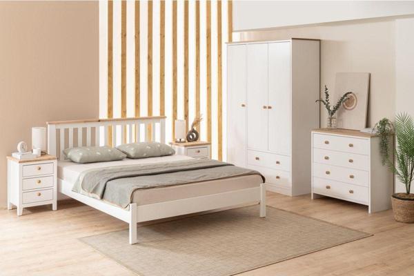 AlfaCountry Mobilya Güney Çocuk Ve Genç Odası Soft Beyaz Karyola - Image 1