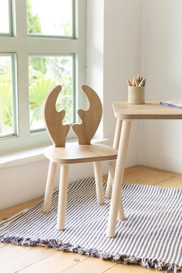AlfaCountry Mobilya Montessori Çocuk 1 Deer Sandalye & 1 Çalışma Masası - Image 1