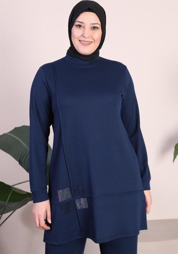 Kadın Büyük Beden Mevsimlik Penye Takım - Image 1