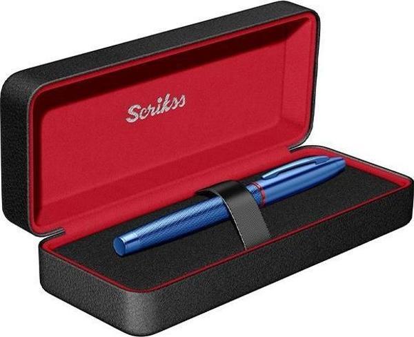 Scrikss Noble 35 Dolma Kalem Metalik Mavi M Uç - Image 1