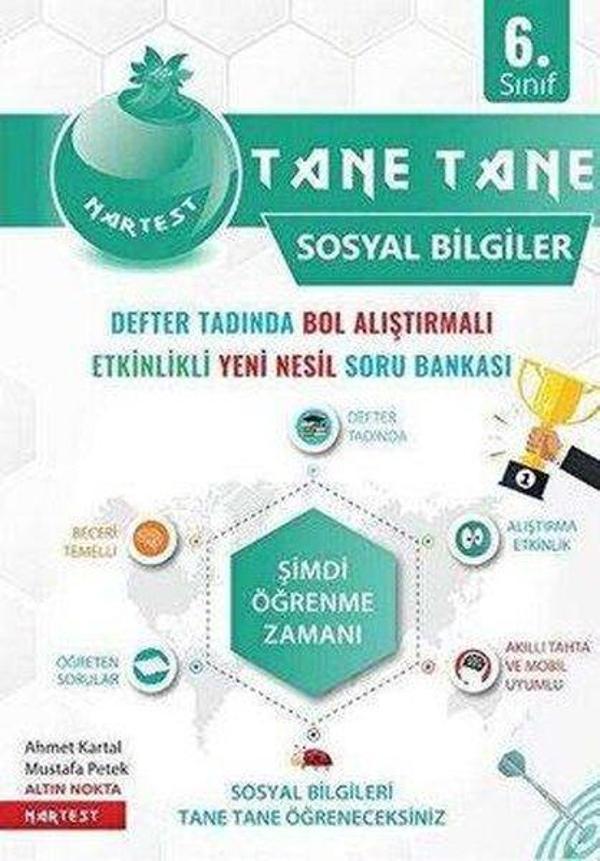 6. Sınıf Yeşil Tane Tane Sosyal Bilgiler Soru Bankası - Nartest Yayınevi - Image 1