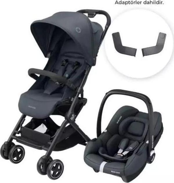 Maxi-Cosi Lara2-CabrioFix I-Size Ultra Kompakt Kabin Boy Seyahat Sistem Bebek Arabası Essential Graphite - Image 1