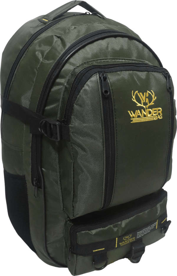 BAGGOR Wander 50 Litre Yeşil Çok Gözlü Yürüyüş-Seyahat-Okul-Dağcı-Trekking-Kampçı Sırt Çantası - Image 1