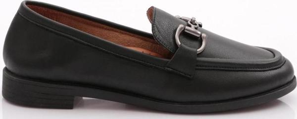 Dgn 1852 Kadin Metal Aksesuarli Loafer Ayakkabi - Image 1