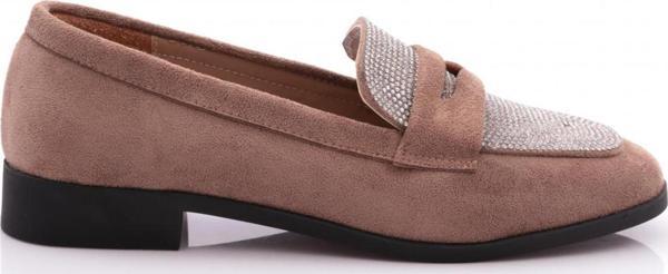 Kadın Loafer Ayakkabı Vizon Süet 4464535 - Image 1