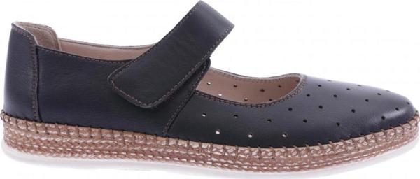 Kadın Cırtlı Lazerli Soft Anatomıc Footwear Deri Ayakkabı Siyah 26472623 - Image 1