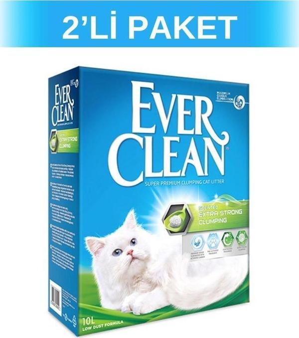 Ever Clean Strength Ekstra Güçlü Kokulu Topaklanan Kedi Kumu 10 lt 2 Adet - Image 1