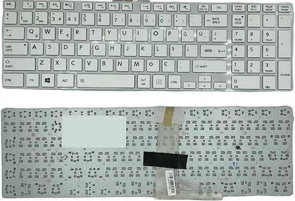 İnfostar Toshiba Satellite S50Dt Uyumlu Notebook Klavyesi  - Beyaz - TR - Çerçeveli - Image 1