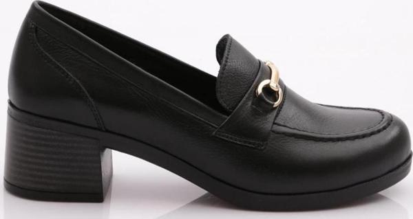 Dgn 34-304 Kadin Aksesuarli Topuklu Loafer Ayakkabi - Image 1