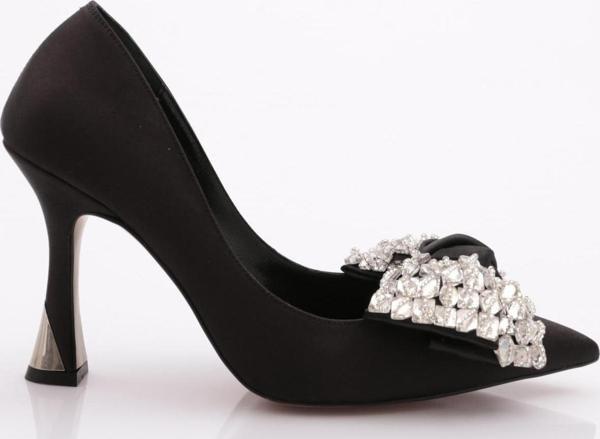 Kadın Topuklu Ayakkabı Siyah Saten 101283236 - Image 1