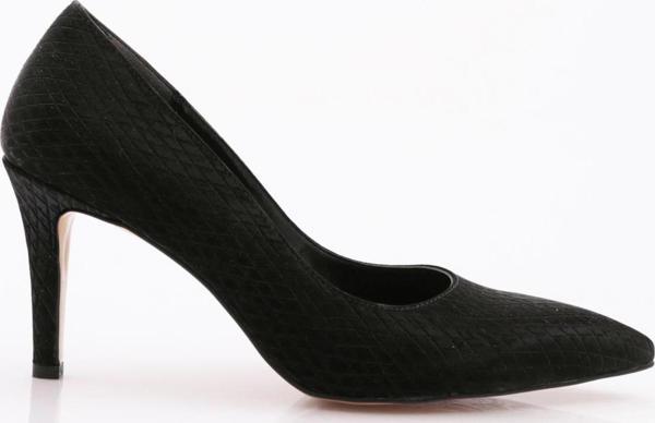 Kadın Topuklu Stiletto Ayakkabı Siyah Baskılı 21133564 - Image 1
