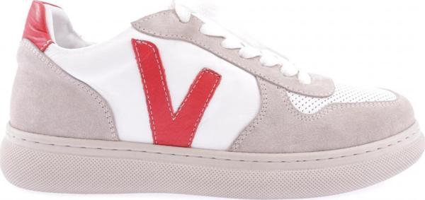 Kadın Lazerli Sneakers Ayakkabı Beyaz - Kırmızı 34143 - Image 1