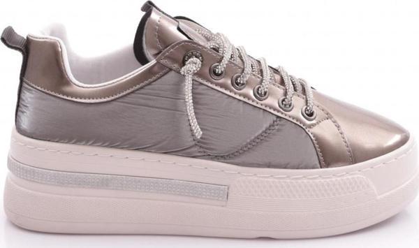 Dgn 2580 Kadin Silver Taşli Sneakers Ayakkabi - Image 1