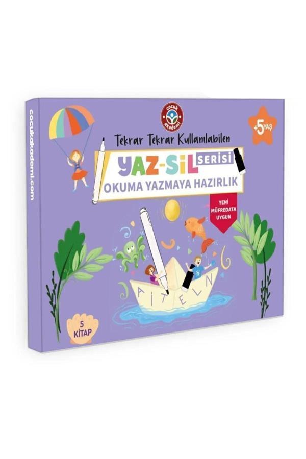 Çocuk Akademi Yeni Müfredat Yaz Sil Serisi Yeni Paket Okuma Yazmaya Hazırlık Seti - Image 1
