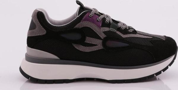 Kadın Bağcıklı Sneakers Siyah Multi 662163529 - Image 1
