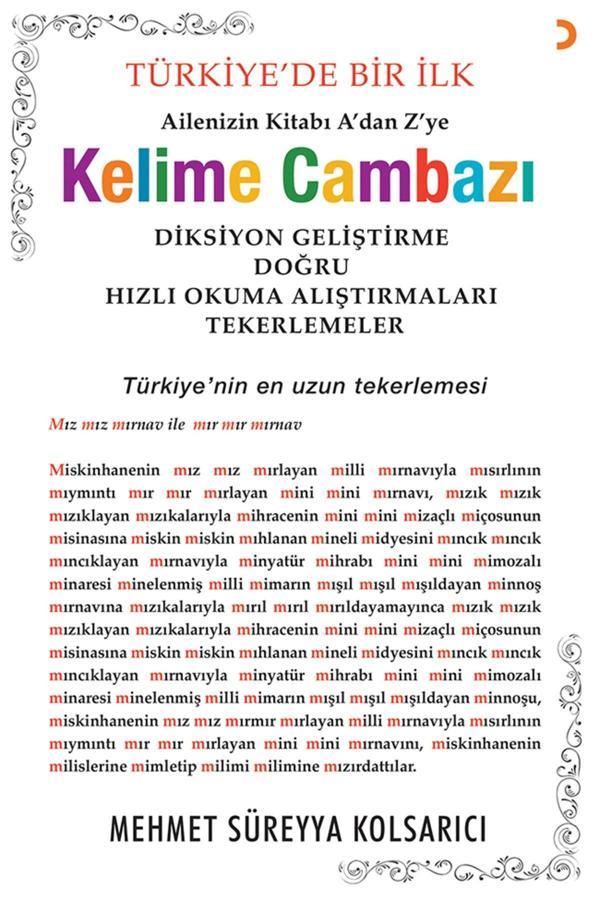 Cinius Yayınevi Kelime Cambazı & Mehmet Süreyya Kolsarıcı - Cinius Yayınevi - Image 1