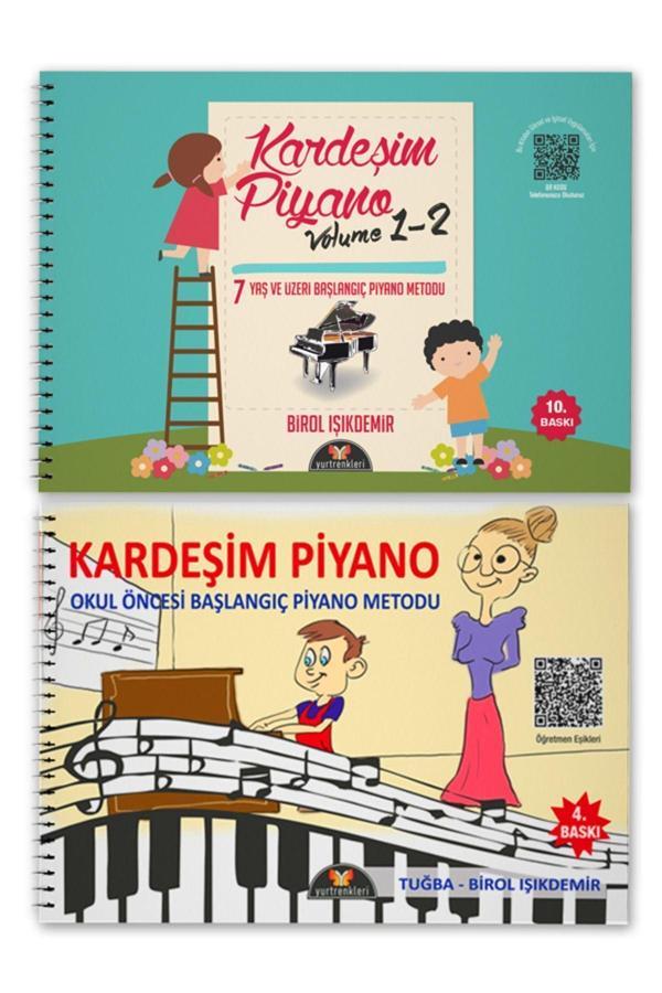 Yurtrenkleri Yayınevi Kardeşim Piyano Volume 1-2 -Kardeşim Piyano Okul Öncesi Başlangıç Piyano Metodu (2'Li Set) - Yurtrenkleri Yayınevi - Image 1
