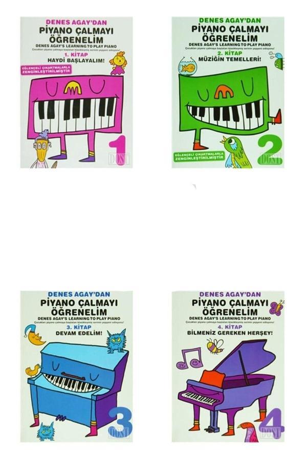 Portemem Denes Agay 'Dan Piyano Çalmayı Öğrenelim Tam Set 4 Kitap! - Portemem Yayınları - Image 1