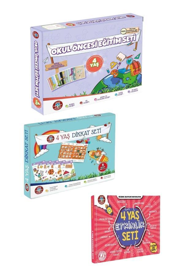 Çocuk Akademi 4 Yaş Okul Öncesi Eğitim Seti Ve 4 Yaş Dikkat-Etkinlik Paketi - Image 1