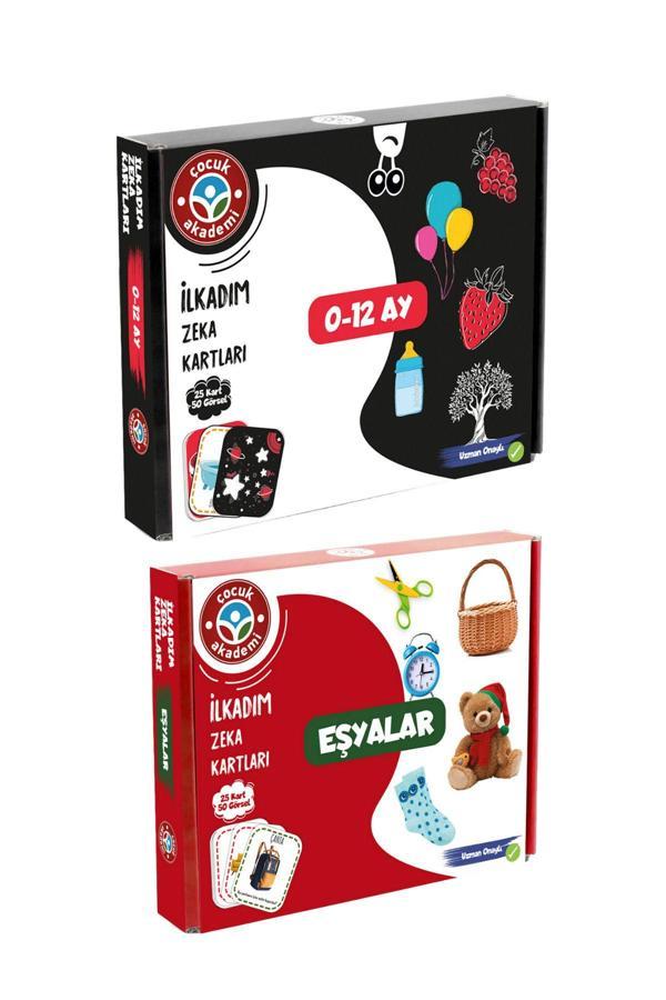 Çocuk Akademi İlk Adım Zeka Kartı Eşyalar Ve İlk Adım Zeka Kartı 0-12 Ay - Image 1