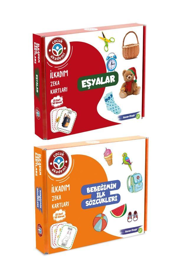 Çocuk Akademi İlk Adım Zeka Kartı Eşyalar Ve İlk Adım Zeka Kartı Bebeğimin Ilk Sözcükleri - Image 1