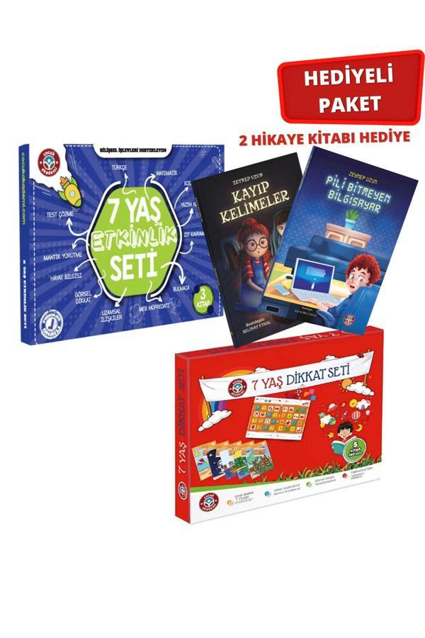 Çocuk Akademi 7 Yaş Dikkat-Etkinlik 2 Hikaye Kitabı Hediyeli - Image 1