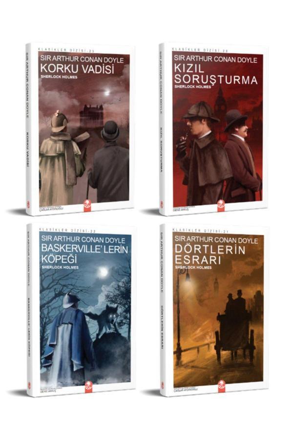 Kızıl Panda Yayınevi Sherlock Holmes Roman Seti (4 Kitap Takım) - Kızıl Panda Yayınları - Image 1