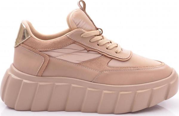 Kadın Bağcıklı Sneaker Ayakkabı Bej 61733410 - Image 1