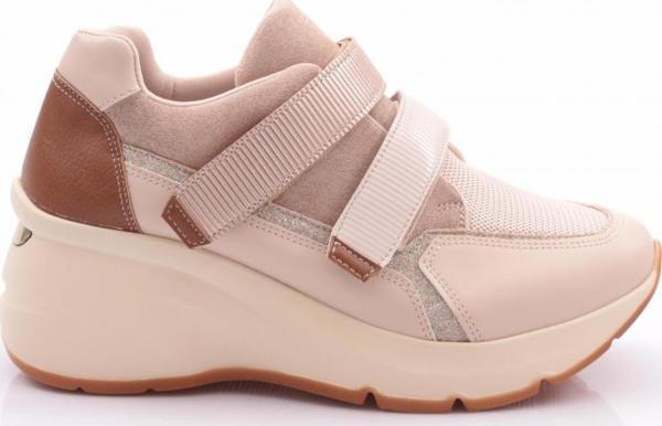 Kadın Cırtlı Spor Ayakkabı Bej Rose 7327103138 - Image 1