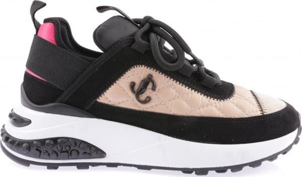 Kadın Kalın Taban Bağcıklı Sneakers Ayakkabı Bej 7683363 - Image 1