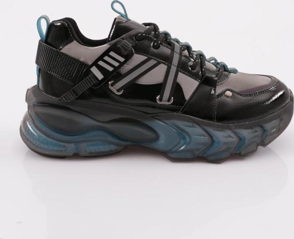 Kadın Kalın Taban Spor Ayakkabı Siyah Yesil 812713138 - Image 1