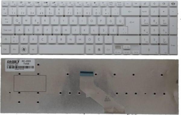 İnfostar Acer Aspire V3-771G  Uyumlu Notebook Klavyesi - Beyaz - TR - Image 1