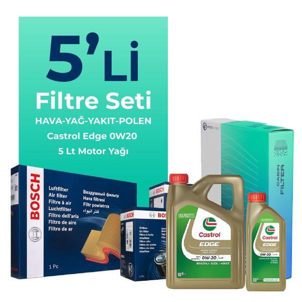 BOSCH Alfa Romeo Tonale 1.6 Dizel Filtre Bakım Seti Castrol Motor Yağlı (2022-2024) 5 Li - Image 1