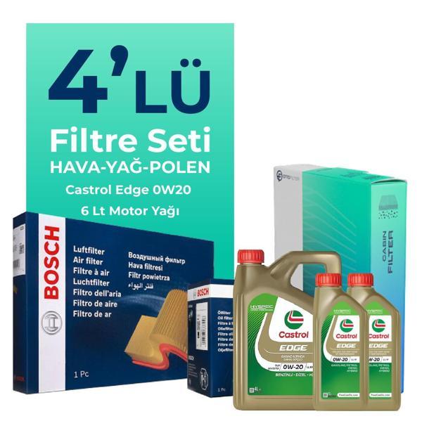 BOSCH Ford Focus 1.5 Dizel Manuel Filtre Bakım Seti Castrol Motor Yağlı (2018-2024) 4 Lü - Image 1