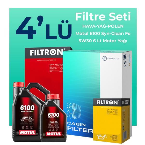 Filtron Mercedes B200 Benzin Filtre Bakım Seti Motul Motor Yağlı (2012-2018) 4 Lü - Image 1